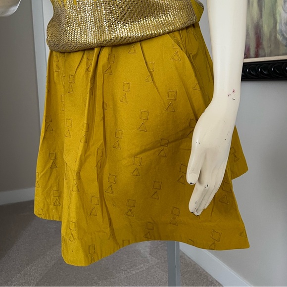 Kate Spade Saturday Mustard Yellow Circle Skirt - Picture 8 of 9